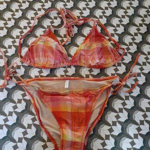 J CREW bikini in madras print